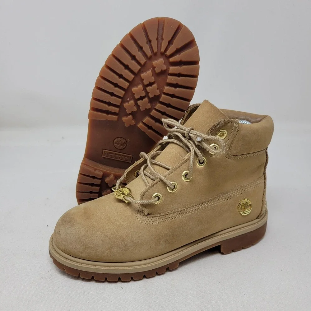 Timberland Boots Youth Kids Size 2 Shoes Brown Nubuck Ankle Hiking‎ Winter